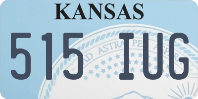 KS license plate 515IUG
