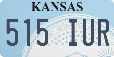 KS license plate 515IUR
