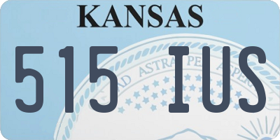 KS license plate 515IUS