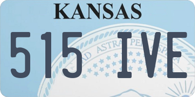 KS license plate 515IVE