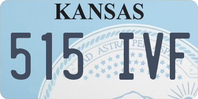KS license plate 515IVF