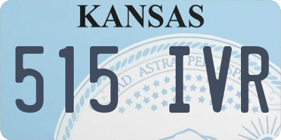 KS license plate 515IVR