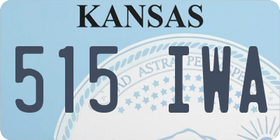 KS license plate 515IWA