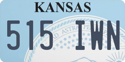 KS license plate 515IWN