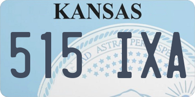 KS license plate 515IXA