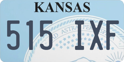 KS license plate 515IXF