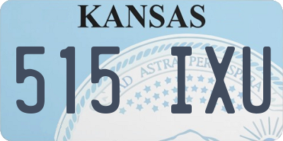 KS license plate 515IXU
