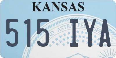 KS license plate 515IYA