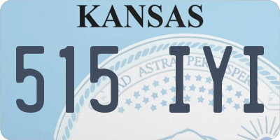 KS license plate 515IYI