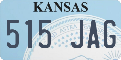 KS license plate 515JAG