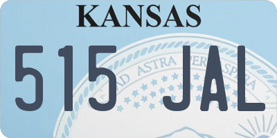 KS license plate 515JAL