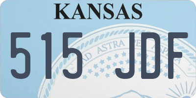 KS license plate 515JDF