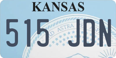 KS license plate 515JDN
