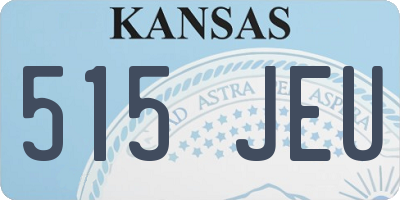 KS license plate 515JEU