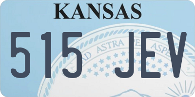 KS license plate 515JEV