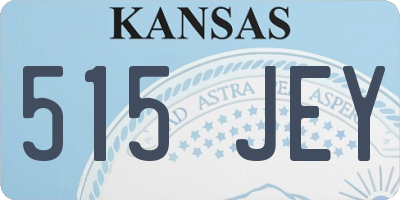 KS license plate 515JEY