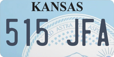 KS license plate 515JFA