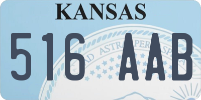 KS license plate 516AAB