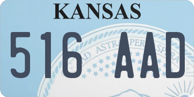 KS license plate 516AAD