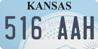 KS license plate 516AAH