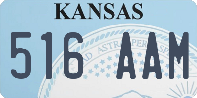 KS license plate 516AAM