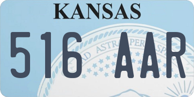 KS license plate 516AAR