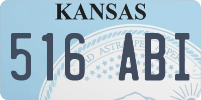 KS license plate 516ABI