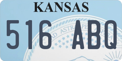 KS license plate 516ABQ