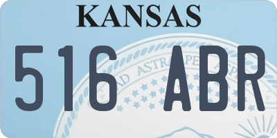 KS license plate 516ABR