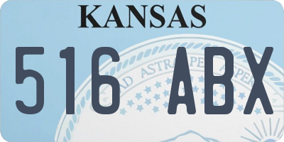 KS license plate 516ABX