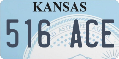 KS license plate 516ACE