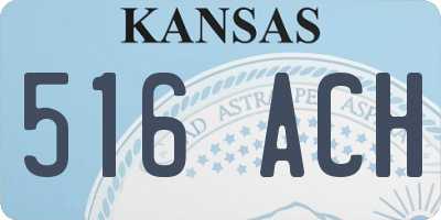 KS license plate 516ACH