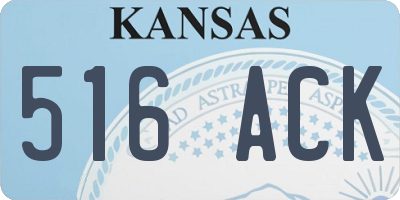 KS license plate 516ACK