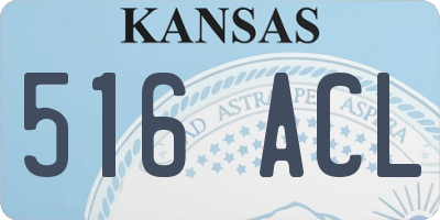 KS license plate 516ACL
