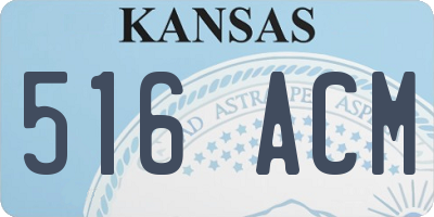 KS license plate 516ACM
