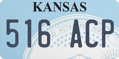 KS license plate 516ACP