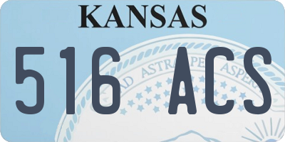 KS license plate 516ACS