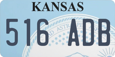 KS license plate 516ADB