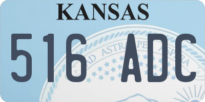 KS license plate 516ADC