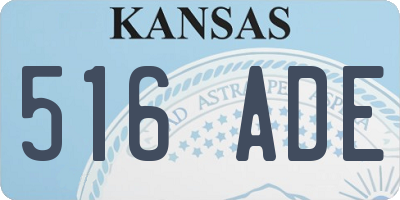 KS license plate 516ADE