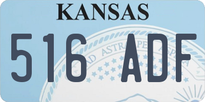 KS license plate 516ADF