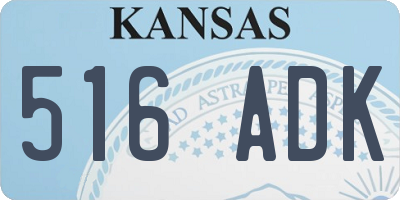 KS license plate 516ADK