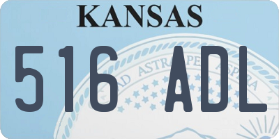 KS license plate 516ADL