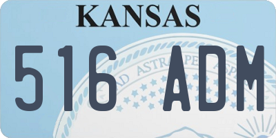 KS license plate 516ADM