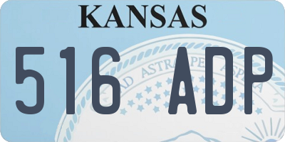 KS license plate 516ADP