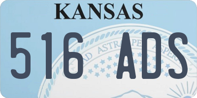 KS license plate 516ADS
