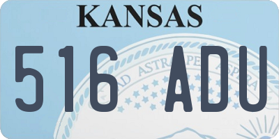 KS license plate 516ADU