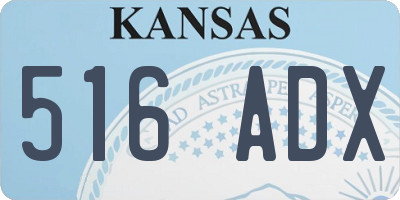 KS license plate 516ADX
