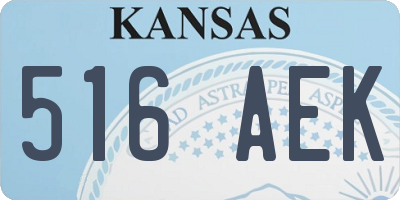KS license plate 516AEK
