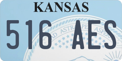 KS license plate 516AES